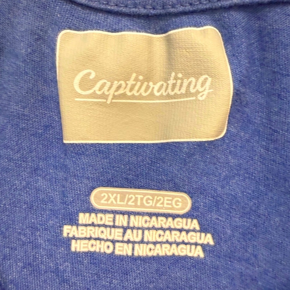 Captivating University of Florida Gators Gainesville Blue Heather Tee Mens 2XL - Picture 5 of 7